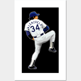 Fernando Valenzuela #34 Pitches Posters and Art